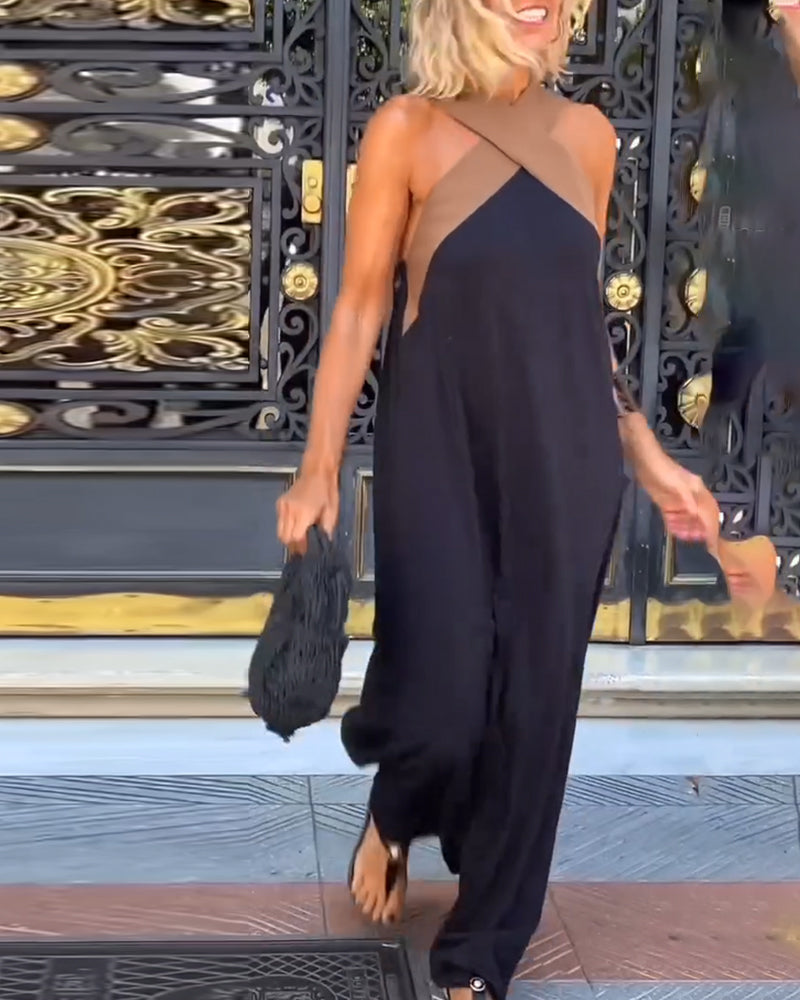 SIENNA | Vestido Elegante con Espalda Descubierta y Cuello Cruzado a la Moda