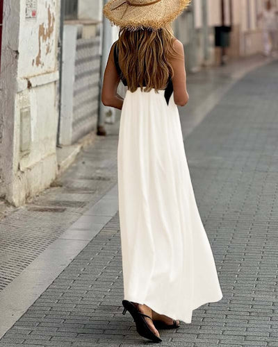 SIENNA | Vestido Elegante con Espalda Descubierta y Cuello Cruzado a la Moda
