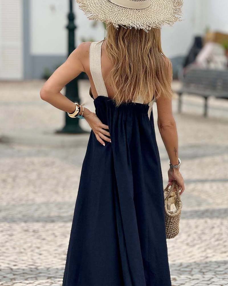 SIENNA | Vestido Elegante con Espalda Descubierta y Cuello Cruzado a la Moda