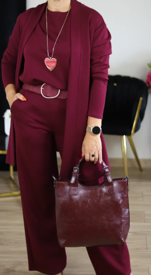 GABRIELLA | Conjunto de 3 Piezas con Cárdigan Largo, Confort Elegante y Estilo Versátil para Todas las Ocasiones