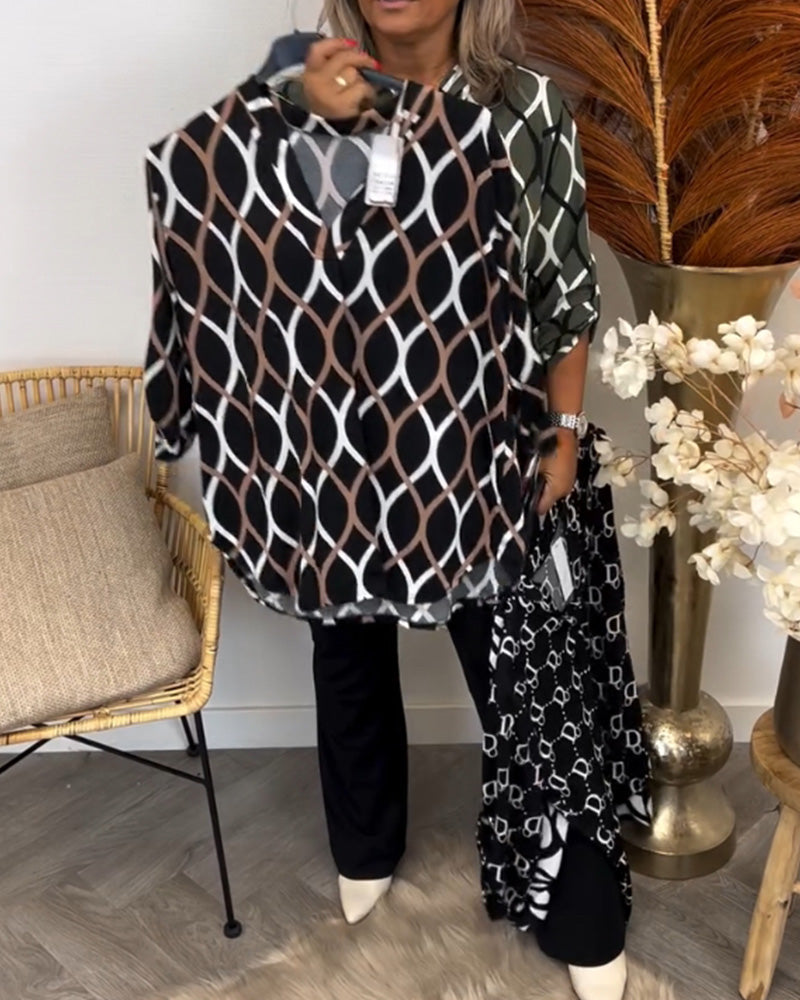 Ana – Blusa con Estampado Gráfico