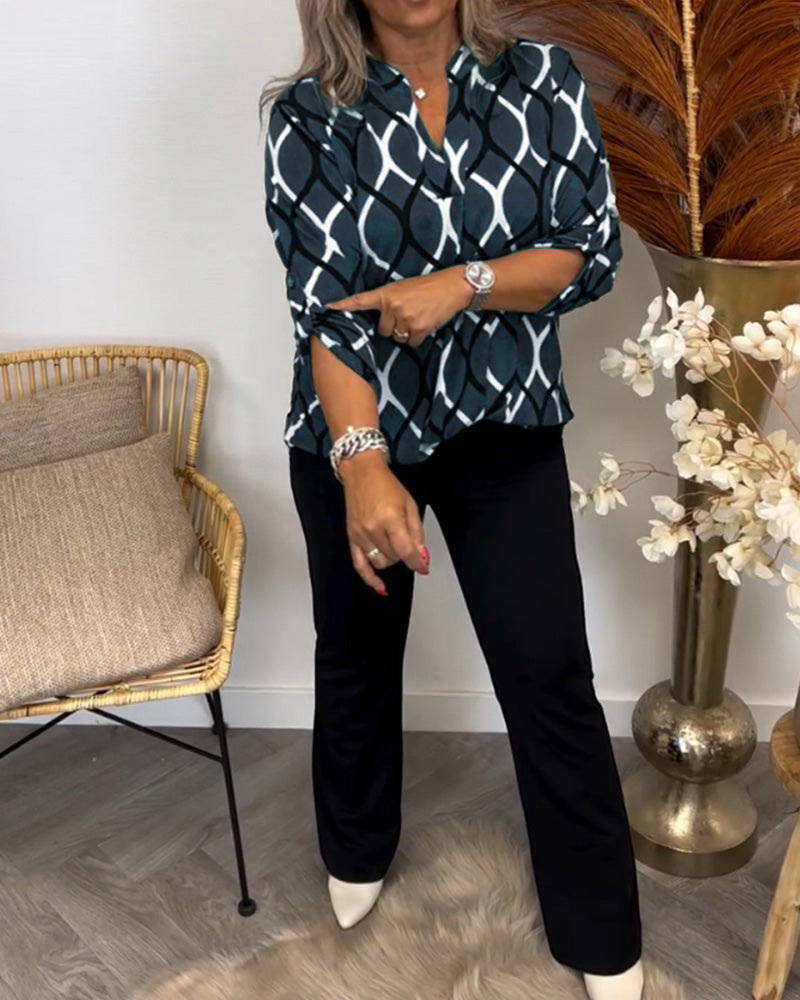 Ana – Blusa con Estampado Gráfico