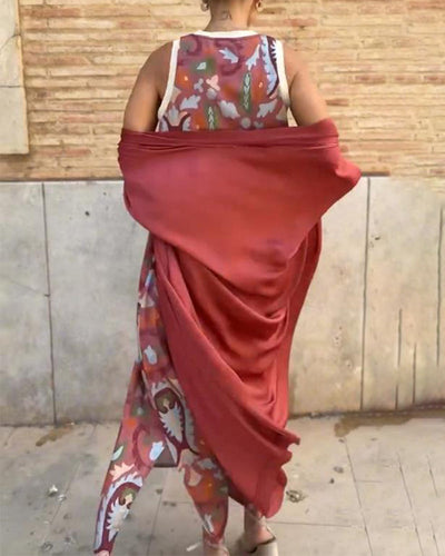 VALENTINA | Conjunto Completo de Dos Piezas con Estampado Moderno para Comodidad Urbana y Estilo Diario
