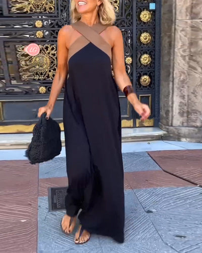 SIENNA | Vestido Elegante con Espalda Descubierta y Cuello Cruzado a la Moda