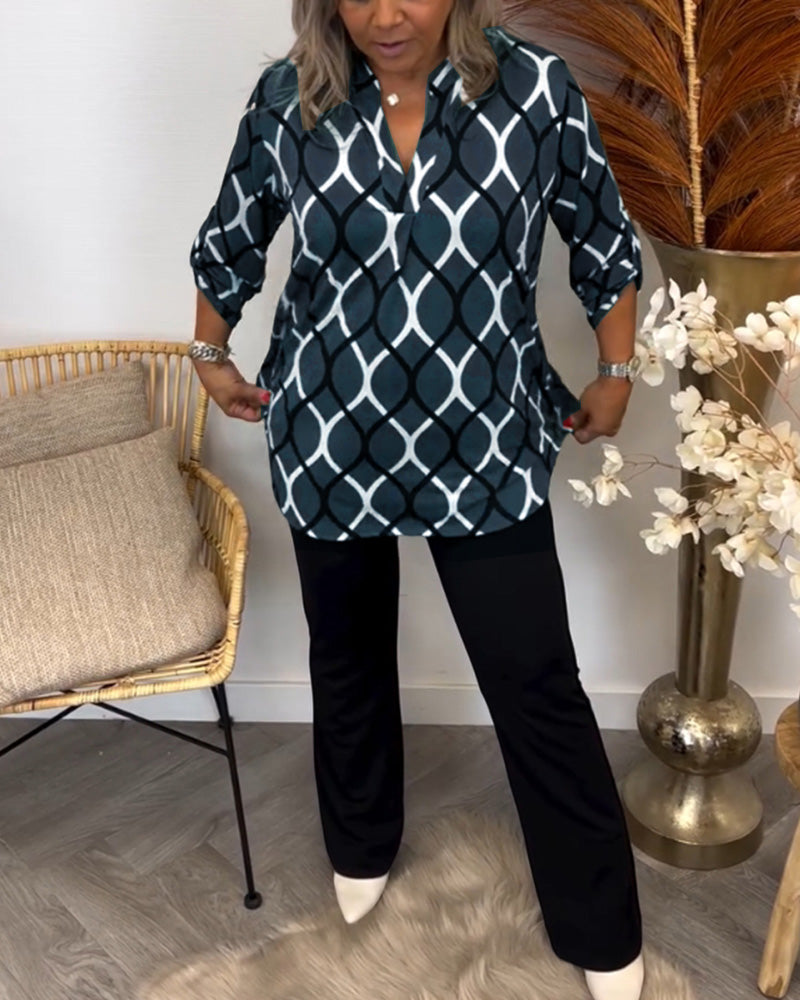 Ana – Blusa con Estampado Gráfico