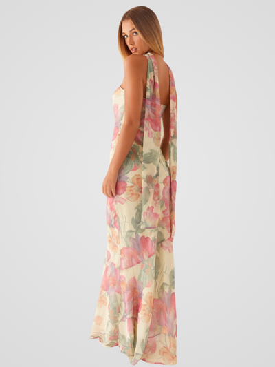 Amelia | Vestido Bandeau en Chiffon Floral