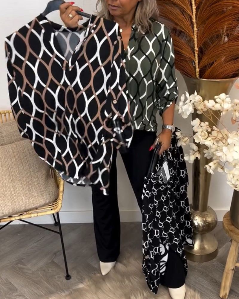 Ana – Blusa con Estampado Gráfico