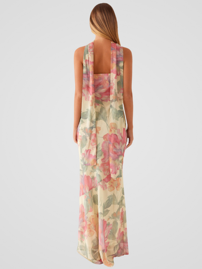 Amelia | Vestido Bandeau en Chiffon Floral