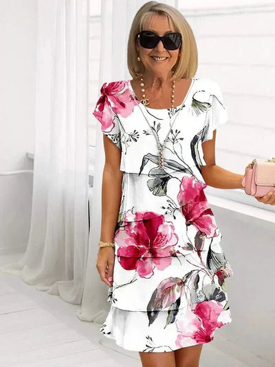 Adriana | Vestido Floral Cascada