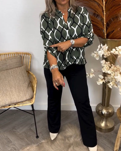 Ana – Blusa con Estampado Gráfico