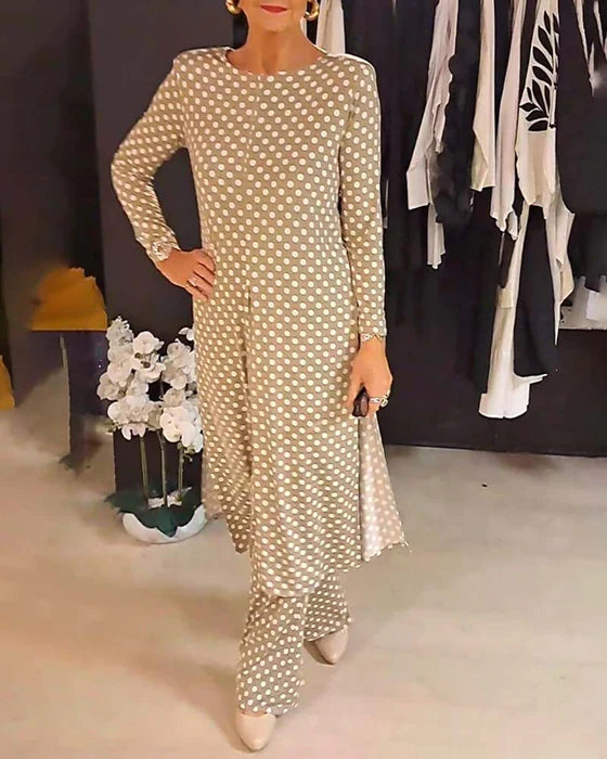 LILIANA | Conjunto Completo de Dos Piezas con Estampado de Lunares para una Elegancia Desenfadada y Looks de Verano Versátiles