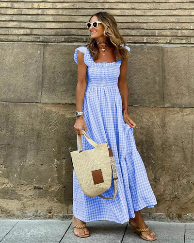 FRANCESCA | Vestido a Cuadros con Corte Retro para Elegancia Instantánea y Comodidad Diaria