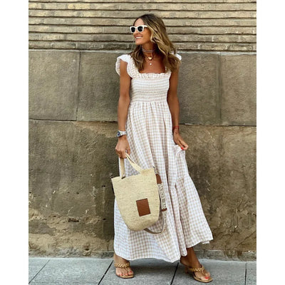 FRANCESCA | Vestido a Cuadros con Corte Retro para Elegancia Instantánea y Comodidad Diaria