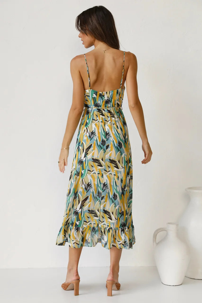 GABRIELLA | Vestido de Verano Impreso con Comodidad Fresca y Estilo Soleado para Días Libres