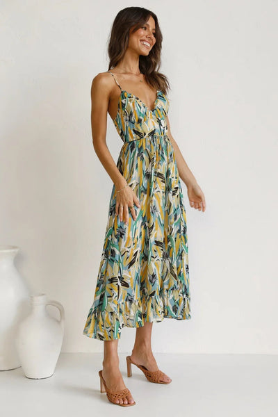 GABRIELLA | Vestido de Verano Impreso con Comodidad Fresca y Estilo Soleado para Días Libres