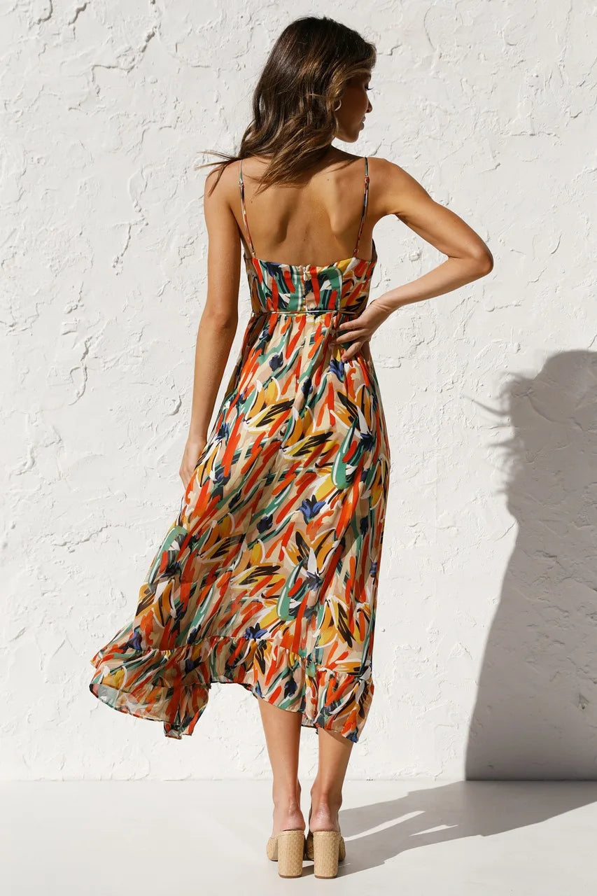 GABRIELLA | Vestido de Verano Impreso con Comodidad Fresca y Estilo Soleado para Días Libres