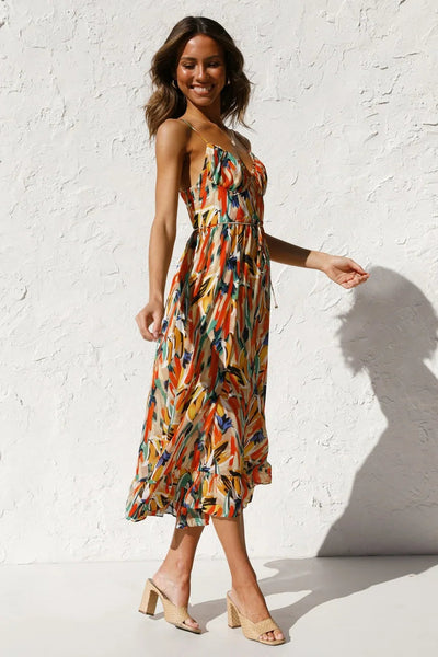 GABRIELLA | Vestido de Verano Impreso con Comodidad Fresca y Estilo Soleado para Días Libres