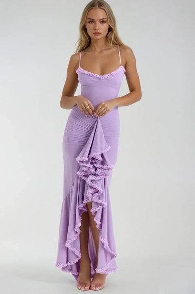 Luciana | Vestido Maxi en Red Amarilla
