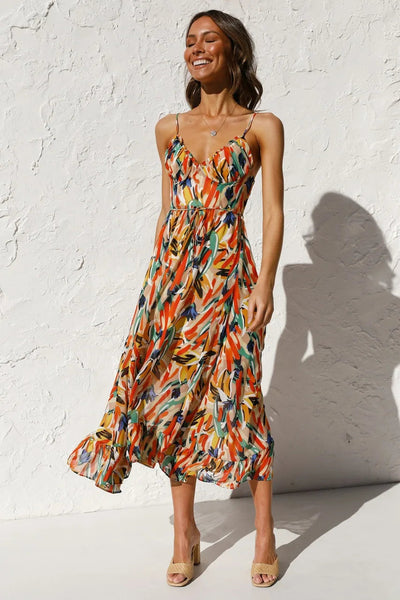 GABRIELLA | Vestido de Verano Impreso con Comodidad Fresca y Estilo Soleado para Días Libres