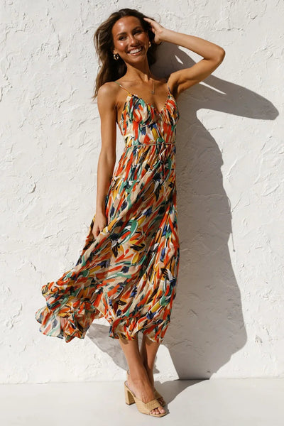 GABRIELLA | Vestido de Verano Impreso con Comodidad Fresca y Estilo Soleado para Días Libres
