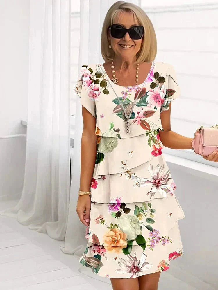Adriana | Vestido Floral Cascada