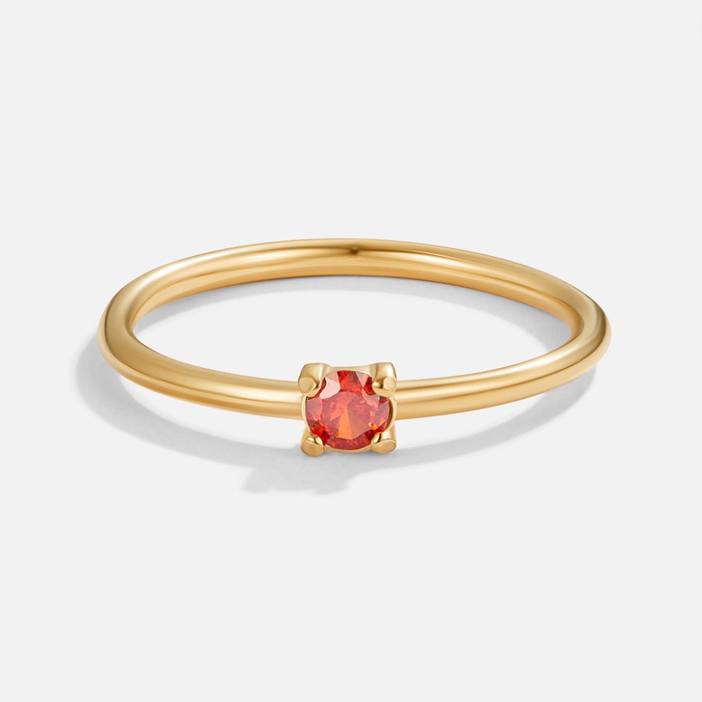 Anillos de oro con piedra natal