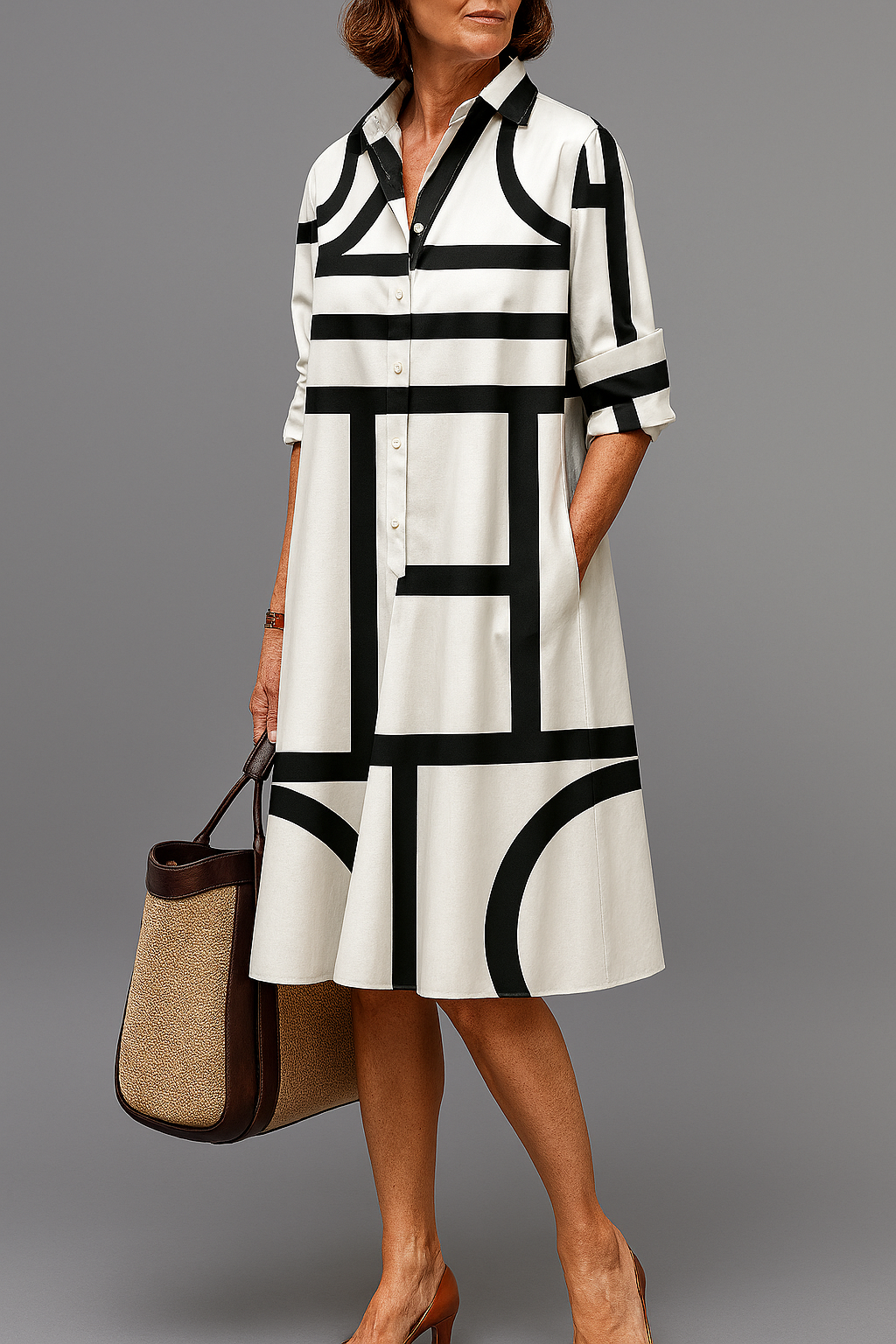 Brigitte - Vestido Midi Luxe para una Elegancia Sin Esfuerzo