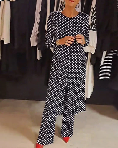 LILIANA | Conjunto Completo de Dos Piezas con Estampado de Lunares para una Elegancia Desenfadada y Looks de Verano Versátiles