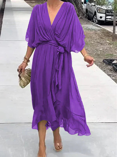 GINEVRA | Vestido Largo Elegante con Escote Femenino